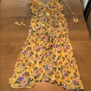 A flower maxi light dress